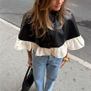 WeWoreWhat Ruffle Cropped Cape